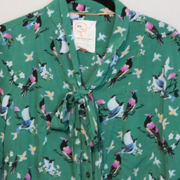 20 of 52 Conversations Anthro Bird Blouse H10772 - Picture 3 of 9